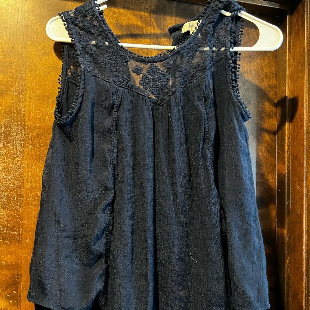 Lace Tank. Light weight size petite small. Style and Co. Brand.